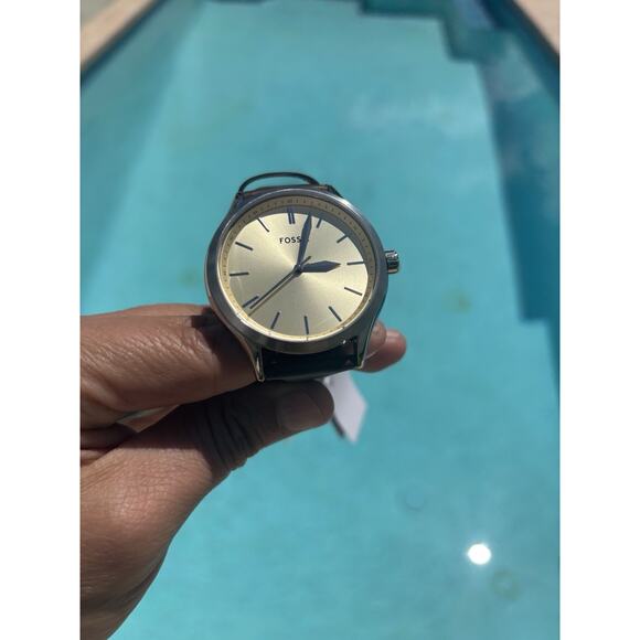 Fossil Fenmore BQ2865 44mm Cream Dial Brown Leather Quartz Watch - Picture 17 of 17